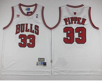 Chicago Bulls #33 Scottie Pippen White Throwback Stitched NBA Jersey