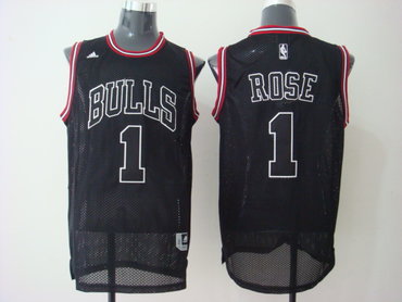 Chicago Bulls 1 Derek Rose BLACK jerseys