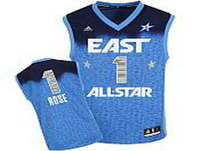 Chicago Bulls 1 Derrick Rose All-Star 2012 Eastern Blue jerseys