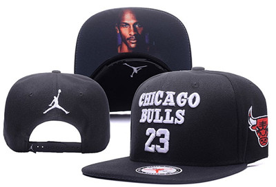Chicago Bulls 23 Air Jordan Black Adjustable Hat