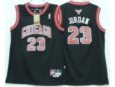 Chicago Bulls 23 Michael Jordan Black NBA Jerseys