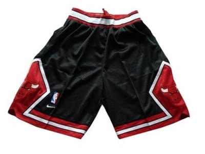 Chicago Bulls No.23 Michael Jordan Black Shorts
