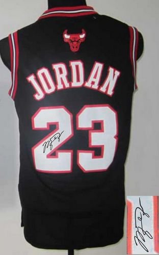 Chicago Bulls Revolution 30 Autographed #23 Michael Jordan Black Stitched NBA Jersey