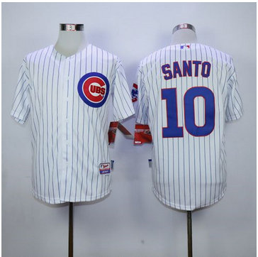 Chicago Cubs #10 Ron Santo Stitched White MLB Jersey