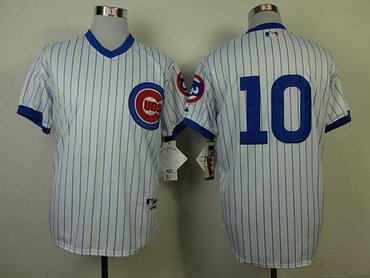 Chicago Cubs #10 Ron Santo White 1988 Turn Back The Clock Stitched Baseball Jersey
