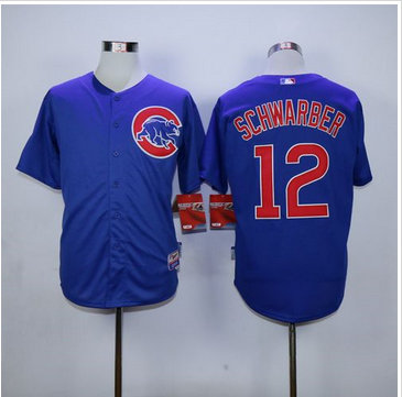Chicago Cubs #12 Kyle Schwarber Blue Cool Base Stitched MLB Jersey
