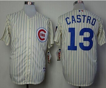 Chicago Cubs #13 Starlin Castro Cream 1969 Turn Back The Clock Stitched Baseball Jersey