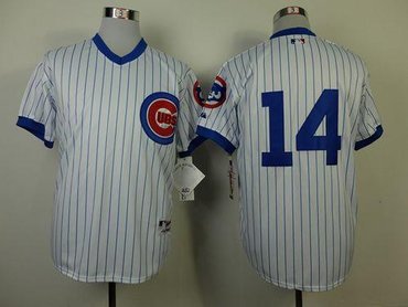 Chicago Cubs #14 Ernie Banks White 1988 Turn Back The Clock Stitched Baseball Jersey