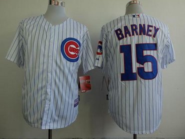 Chicago Cubs #15 Darwin Barney White(Blue Strip) Cool Base Stitched Baseball Jersey