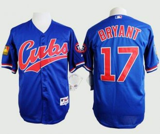 Chicago Cubs #17 Kris Bryant Blue 1994 Turn Back The Clock Stitched Baseball Jersey