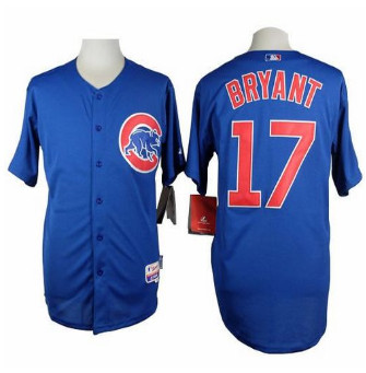 Chicago Cubs #17 Kris Bryant Blue Alternate Cool Base Stitched Baseball Jersey