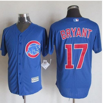 Chicago Cubs #17 Kris Bryant Blue New Cool Base Stitched Baseball Jersey
