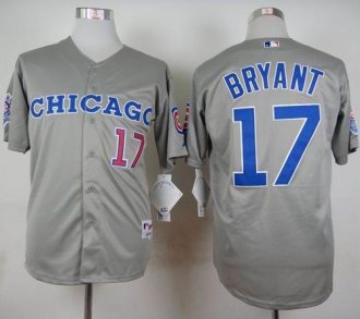 Chicago Cubs #17 Kris Bryant Grey 1990 Turn Back The Clock Stitched Baseball Jersey