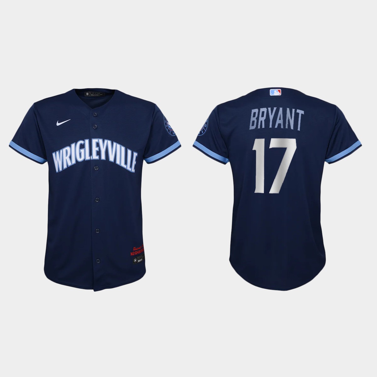 Chicago Cubs #17 Kris Bryant Youth Nike 2021 City Connect Navy MLB Jersey Chicago Cubs #17 Kris Bryant Youth Nike 2021 City Connect Navy MLB Jersey