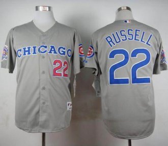 Chicago Cubs #22 Addison Russell Grey 1990 Turn Back The Clock Stitched Baseball jersey