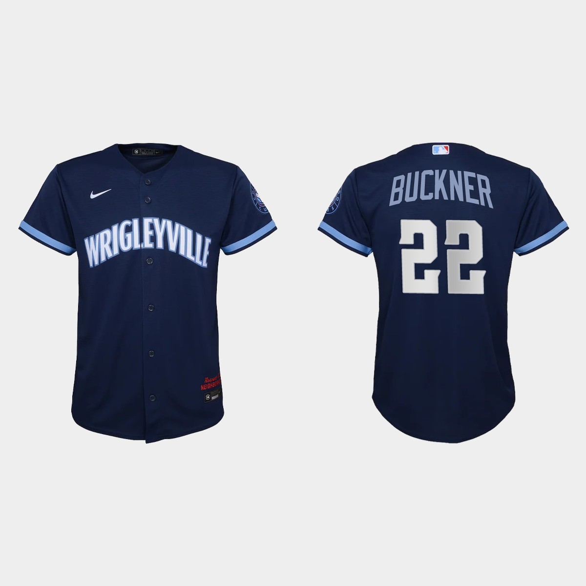 Chicago Cubs #22 Bill Buckner Youth Nike 2021 City Connect Navy MLB Jersey Chicago Cubs #22 Bill Buckner Youth Nike 2021 City Connect Navy MLB Jersey