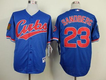 Chicago Cubs #23 Ryne Sandberg Blue 1994 Turn Back The Clock Stitched Baseball Jersey