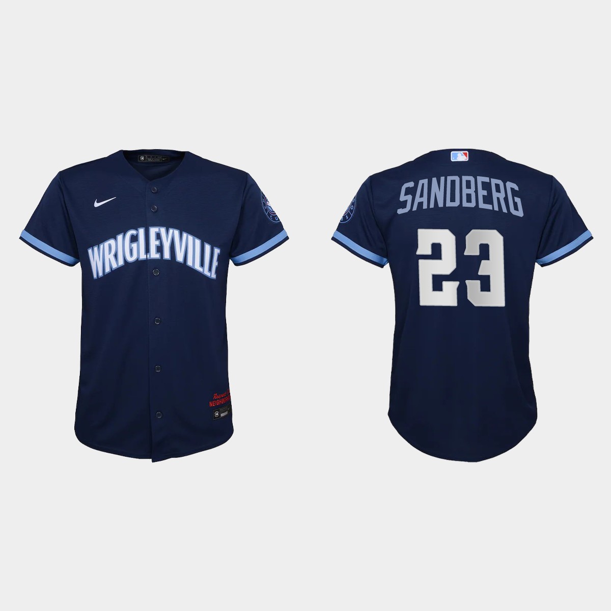 Chicago Cubs #23 Ryne Sandberg Youth Nike 2021 City Connect Navy MLB Jersey Chicago Cubs #23 Ryne Sandberg Youth Nike 2021 City Connect Navy MLB Jersey