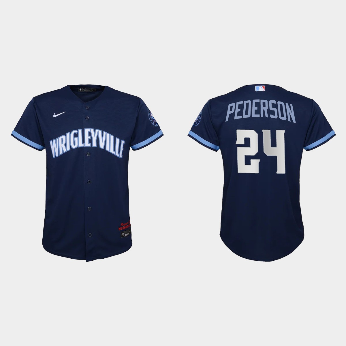 Chicago Cubs #24 Joc Pederson Youth Nike 2021 City Connect Navy MLB Jersey Chicago Cubs #24 Joc Pederson Youth Nike 2021 City Connect Navy MLB Jersey