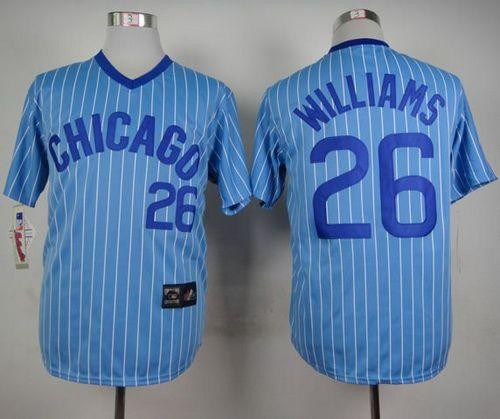 Chicago Cubs #26 Billy Williams Blue(White Strip) Cooperstown Throwback Stitched Baseball Jersey
