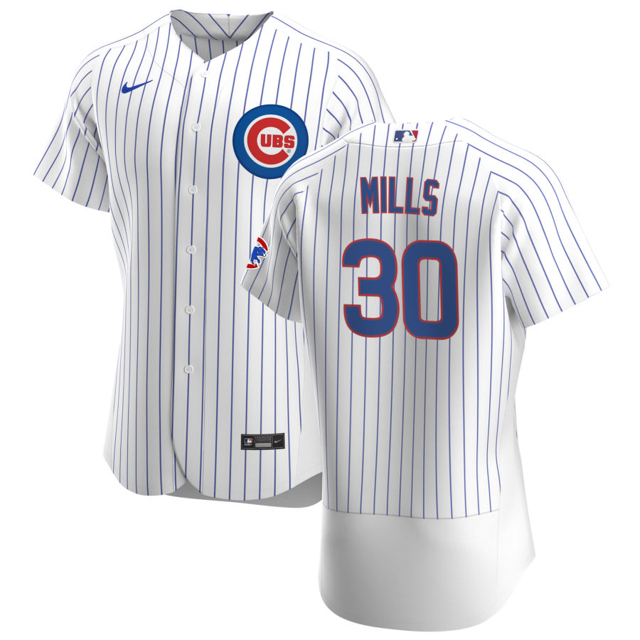 Chicago Cubs #30 Alec Mills Men's Nike White Home 2020 Authentic Player Jersey
