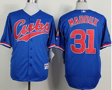 Chicago Cubs #31 Greg Maddux Blue 1994 Turn Back The Clock Stitched Baseball Jersey