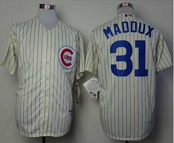 Chicago Cubs #31 Greg Maddux Cream 1969 Turn Back The Clock Stitched Baseball Jersey