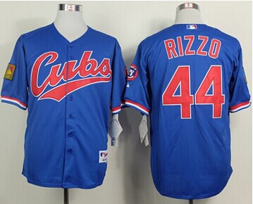 Chicago Cubs #44 Anthony Rizzo Blue 1994 Turn Back The Clock Stitched Baseball Jersey