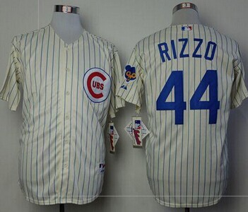 Chicago Cubs #44 Anthony Rizzo Cream 1969 Turn Back The Clock Stitched Baseball Jersey