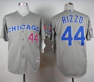 Chicago Cubs #44 Anthony Rizzo Grey 1990 Turn Back The Clock Stitched Baseball Jersey