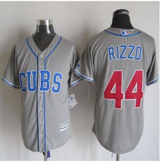 Chicago Cubs #44 Anthony Rizzo Grey Alternate Road New Cool Base Stitched Baseball Jersey