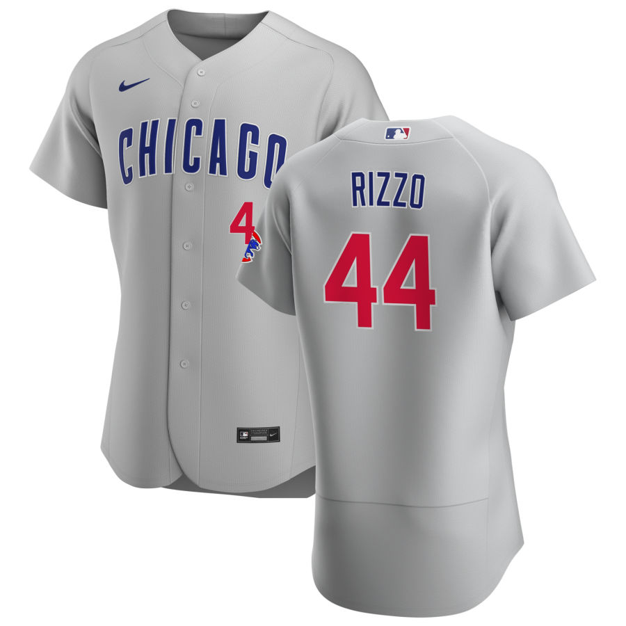 Chicago Cubs #44 Anthony Rizzo Men's Nike Gray Road 2020 Authentic Team Jersey