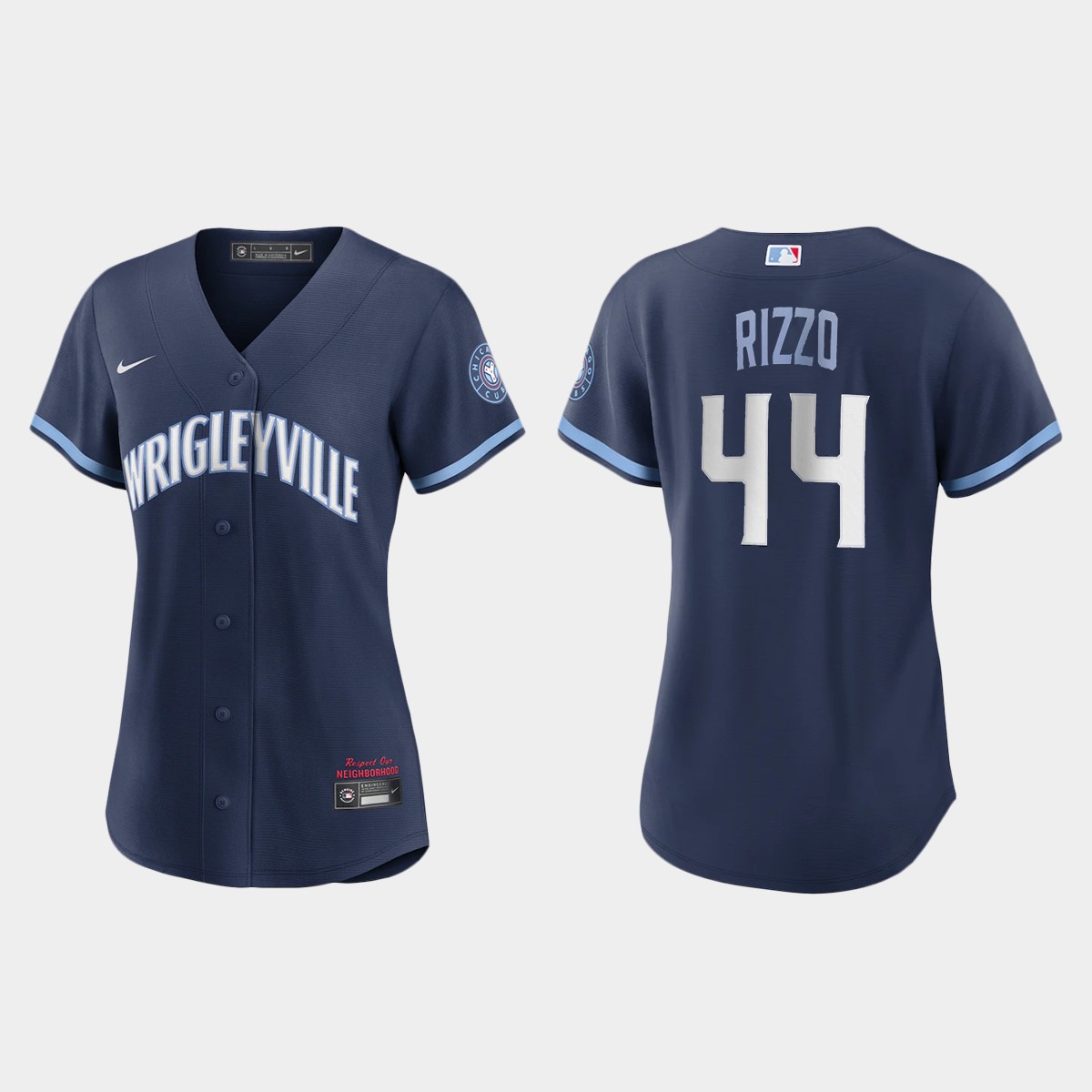 Chicago Cubs #44 Anthony Rizzo Women's Nike 2021 City Connect Navy MLB Jersey Chicago Cubs #44 Anthony Rizzo Women's Nike 2021 City Connect Navy MLB Jersey