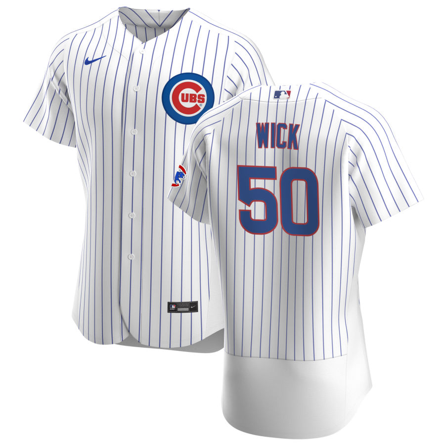 Chicago Cubs #50 Rowan Wick Men's Nike White Home 2020 Authentic Player Jersey