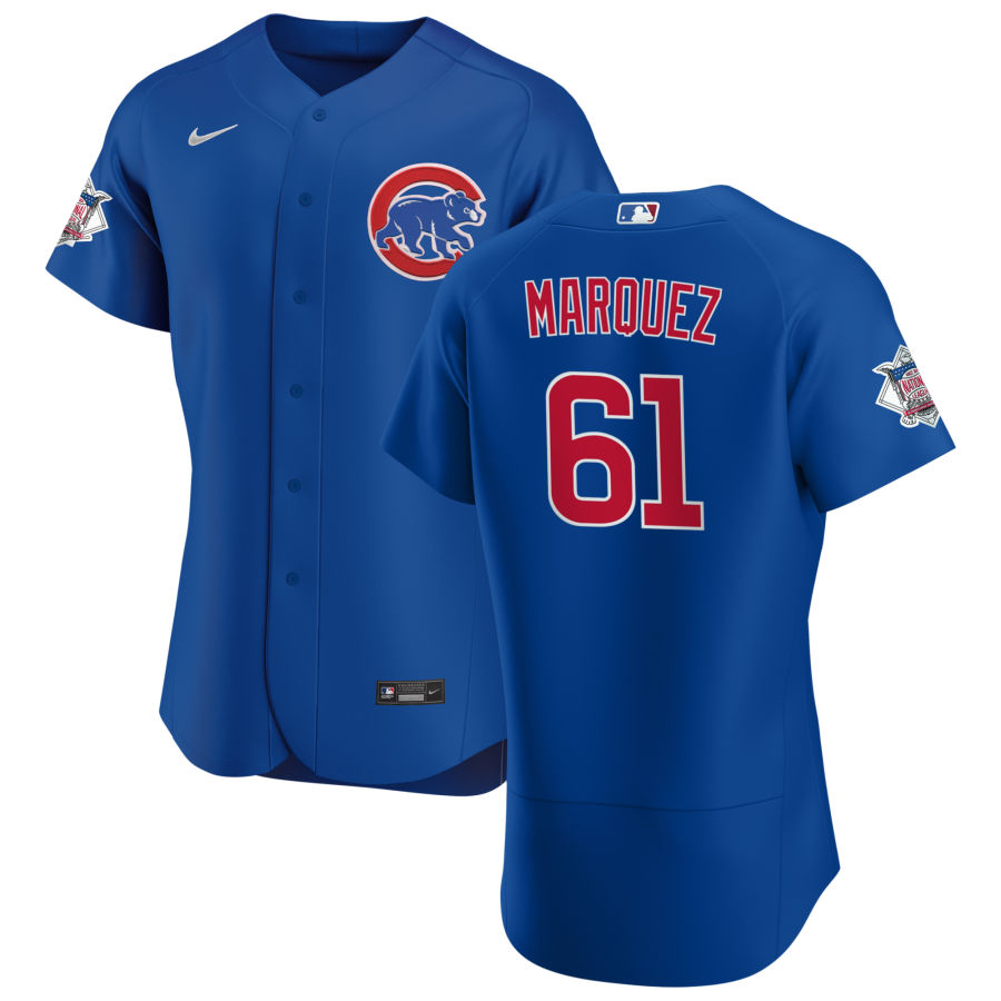Chicago Cubs #61 Brailyn Marquez Men's Nike Royal Alternate 2020 Authentic Player Jersey