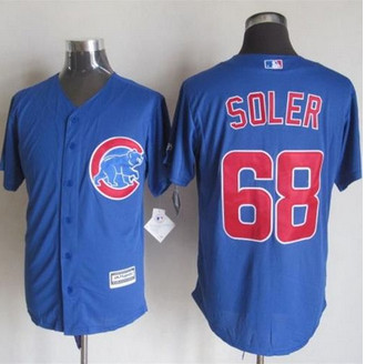 Chicago Cubs #68 Jorge Soler Blue New Cool Base Stitched Baseball Jersey