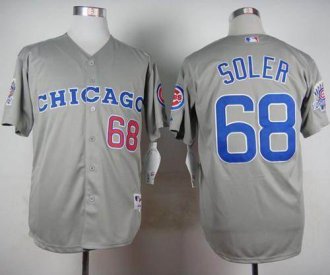 Chicago Cubs #68 Jorge Soler Grey 1990 Turn Back The Clock Stitched Baseball Jersey