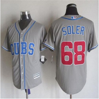 Chicago Cubs #68 Jorge Soler Grey Alternate Road New Cool Base Stitched Baseball Jersey