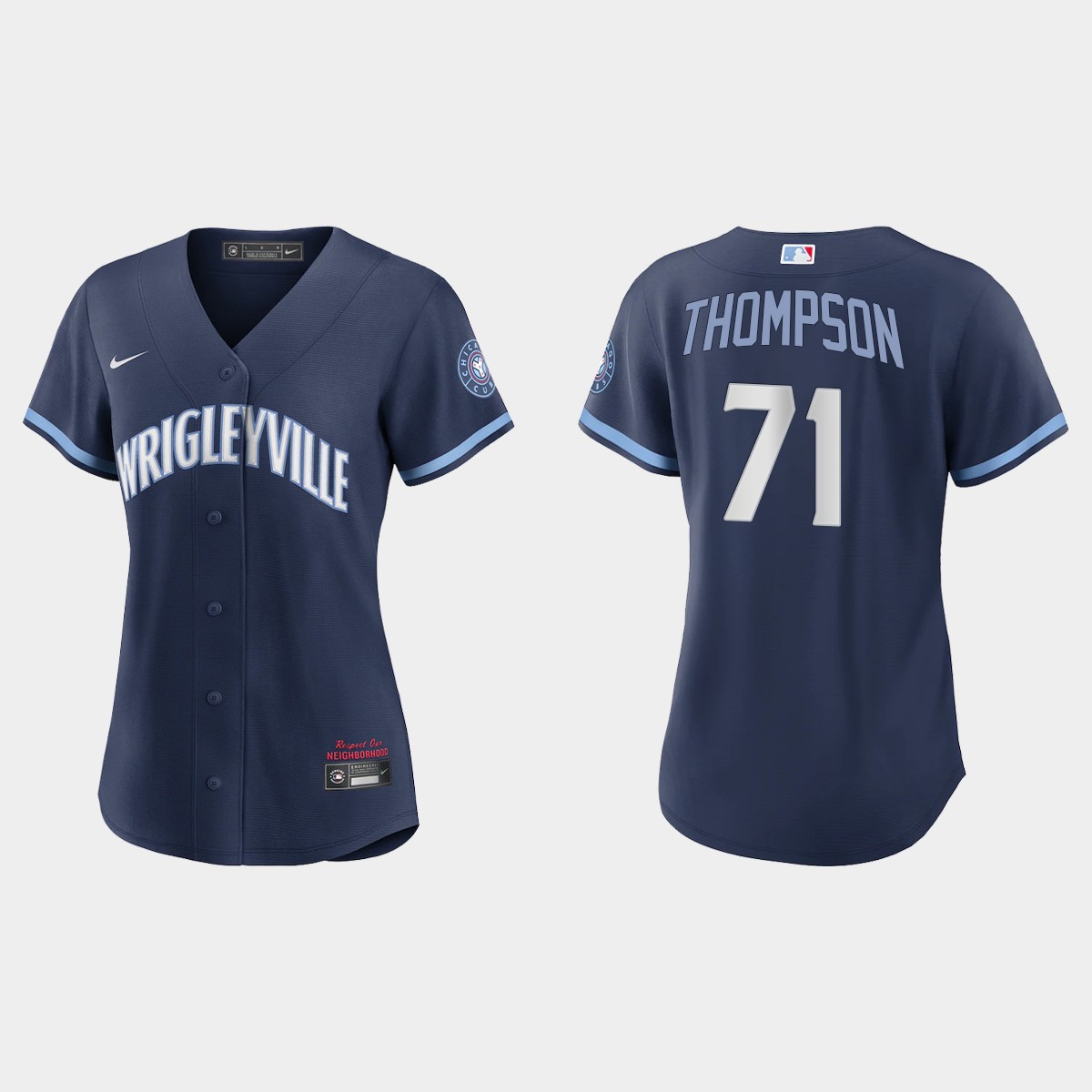 Chicago Cubs #71 Keegan Thompson Women's Nike 2021 City Connect Navy MLB Jersey Chicago Cubs #71 Keegan Thompson Women's Nike 2021 City Connect Navy MLB Jersey