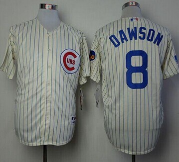 Chicago Cubs #8 Andre Dawson Cream 1969 Turn Back The Clock Stitched Baseball Jersey