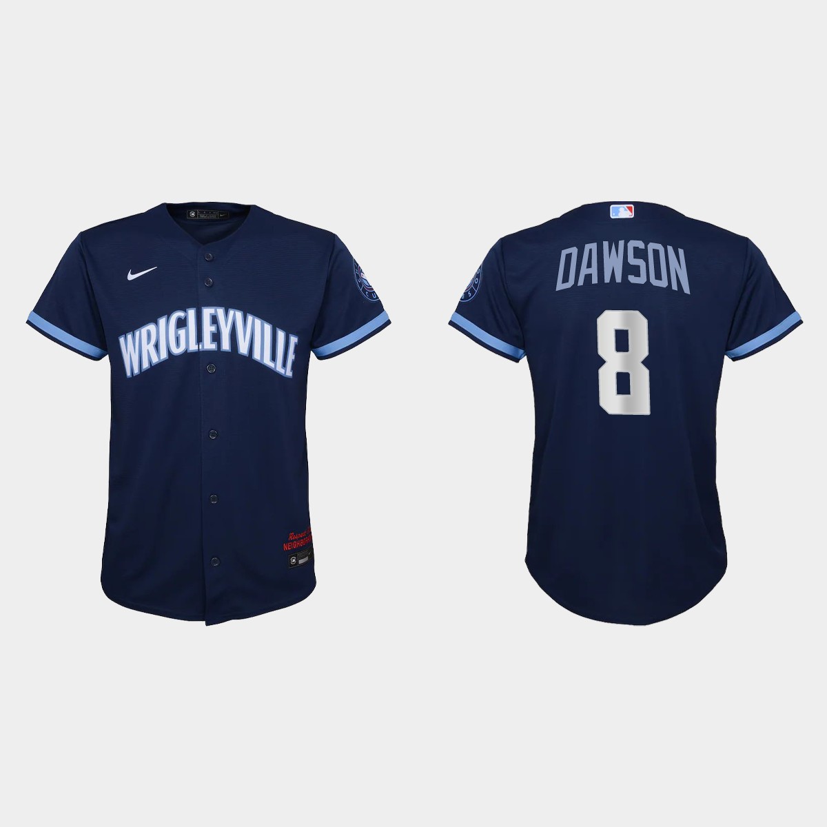 Chicago Cubs #8 Andre Dawson Youth Nike 2021 City Connect Navy MLB Jersey Chicago Cubs #8 Andre Dawson Youth Nike 2021 City Connect Navy MLB Jersey