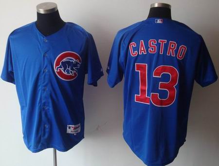 Chicago Cubs 13 CASTRO CASTRO blue Jersey