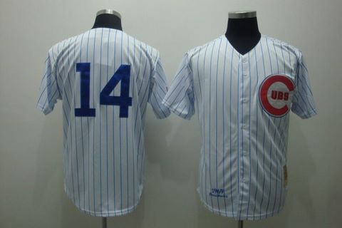 Chicago Cubs 14 Ernie Banks Home Jerseys white