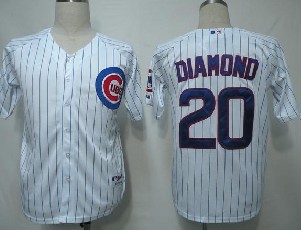 Chicago Cubs 20 Diamond White MLB Jerseys