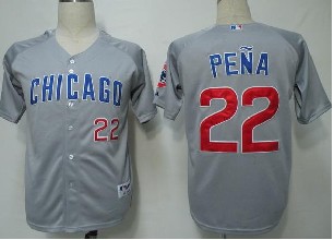 Chicago Cubs 22 Pena Grey MLB Jerseys