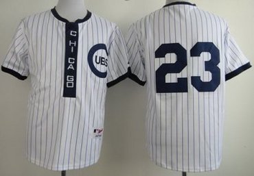 Chicago Cubs 23 Ryne Sandberg White 1909 Turn The Clock MLB Jerseys
