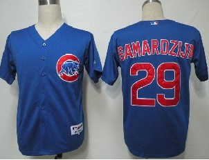 Chicago Cubs 29 Samardzija Blue MLB Jerseys