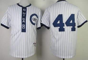 Chicago Cubs 44 Anthony Rizzo White 1909 Turn The Clock MLB Jerseys
