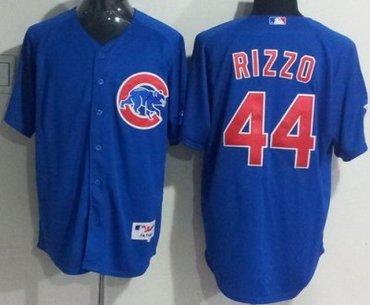 Chicago Cubs 44 Rizzo Blue MLB Jerseys