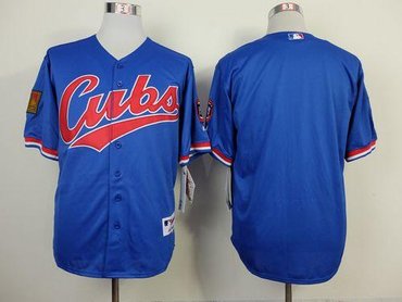 Chicago Cubs Blank Blue 1994 Turn Back The Clock Stitched Baseball Jersey